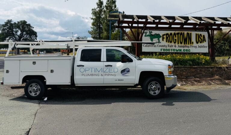Optimized Plumbing truck in Angels Camp